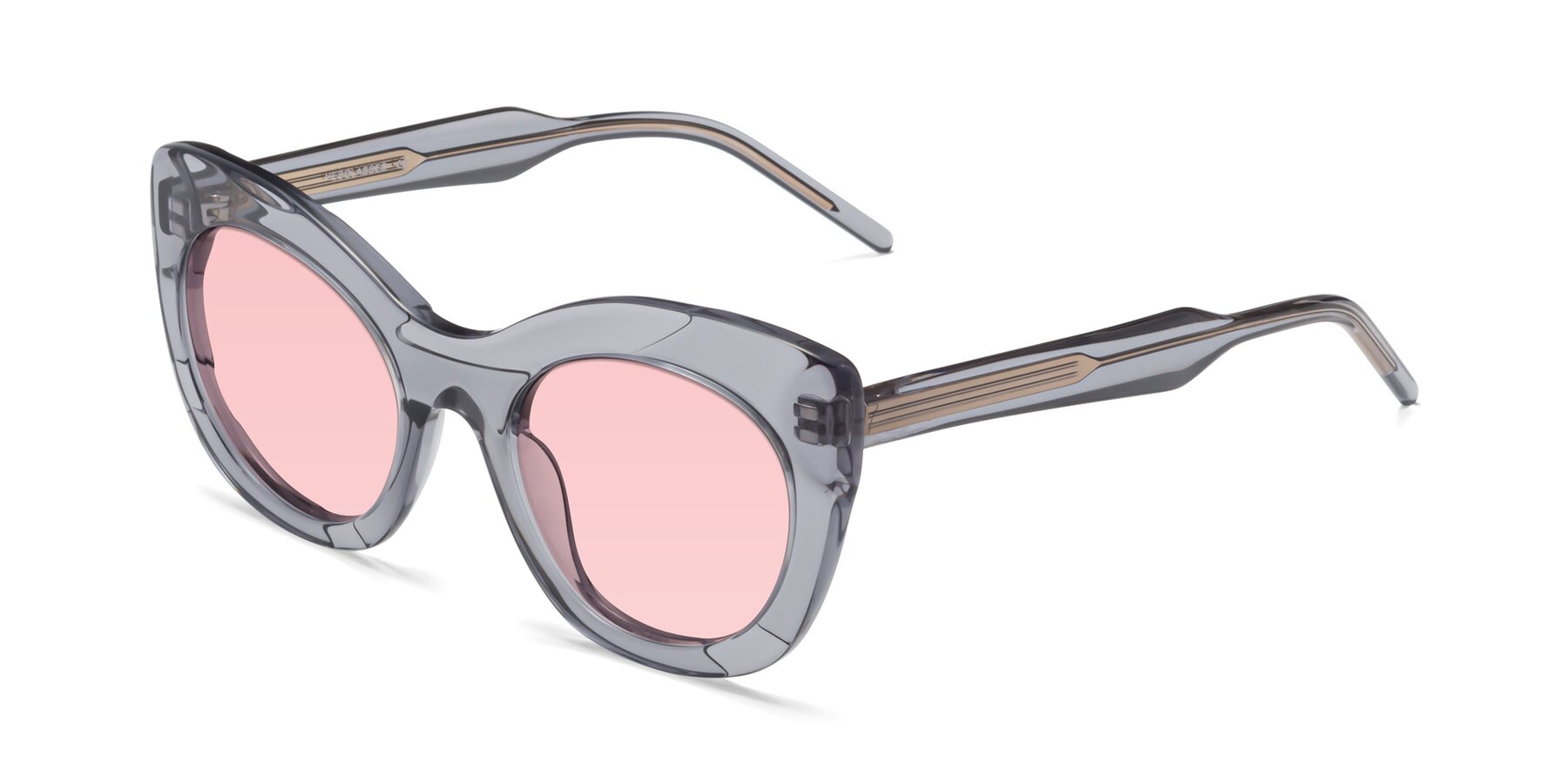 Angle of 1547 in Gray with Light Garnet Tinted Lenses