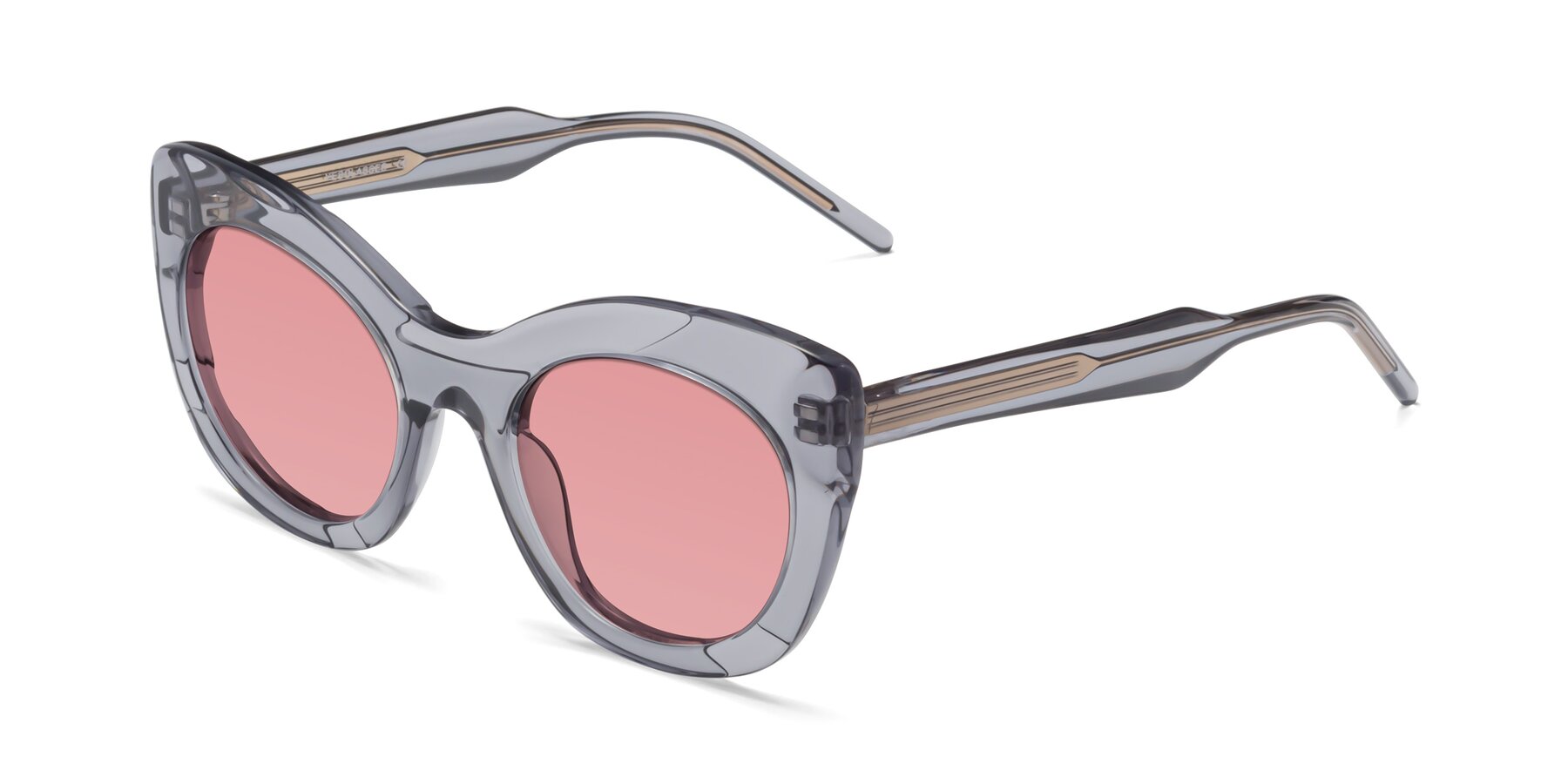 Angle of 1547 in Gray with Medium Garnet Tinted Lenses