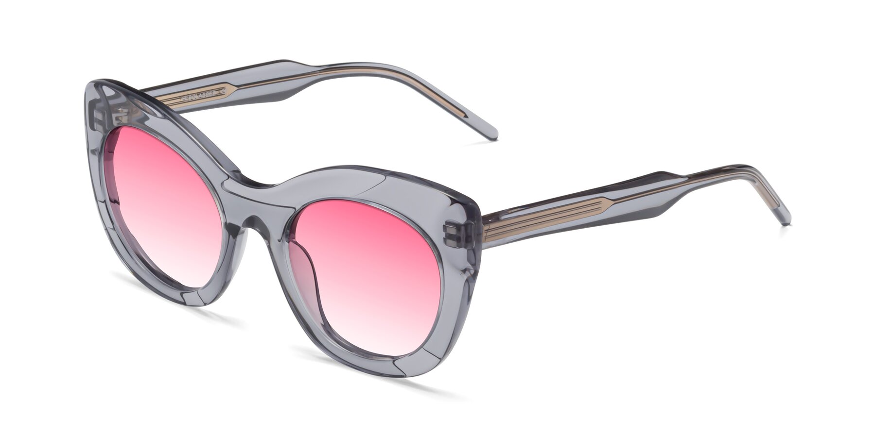Angle of 1547 in Gray with Pink Gradient Lenses