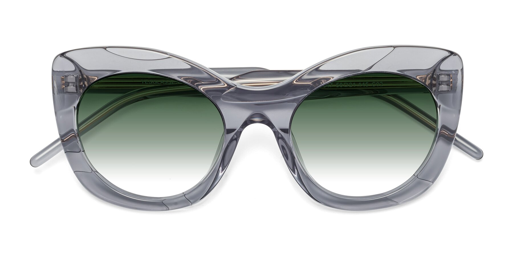Folded Front of 1547 in Gray with Green Gradient Lenses