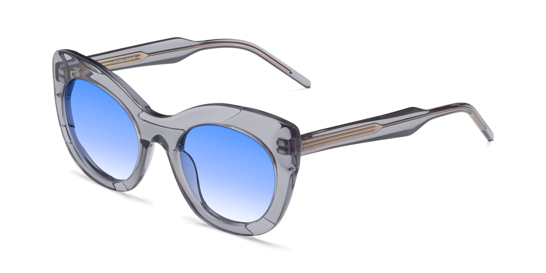 Angle of 1547 in Gray with Blue Gradient Lenses