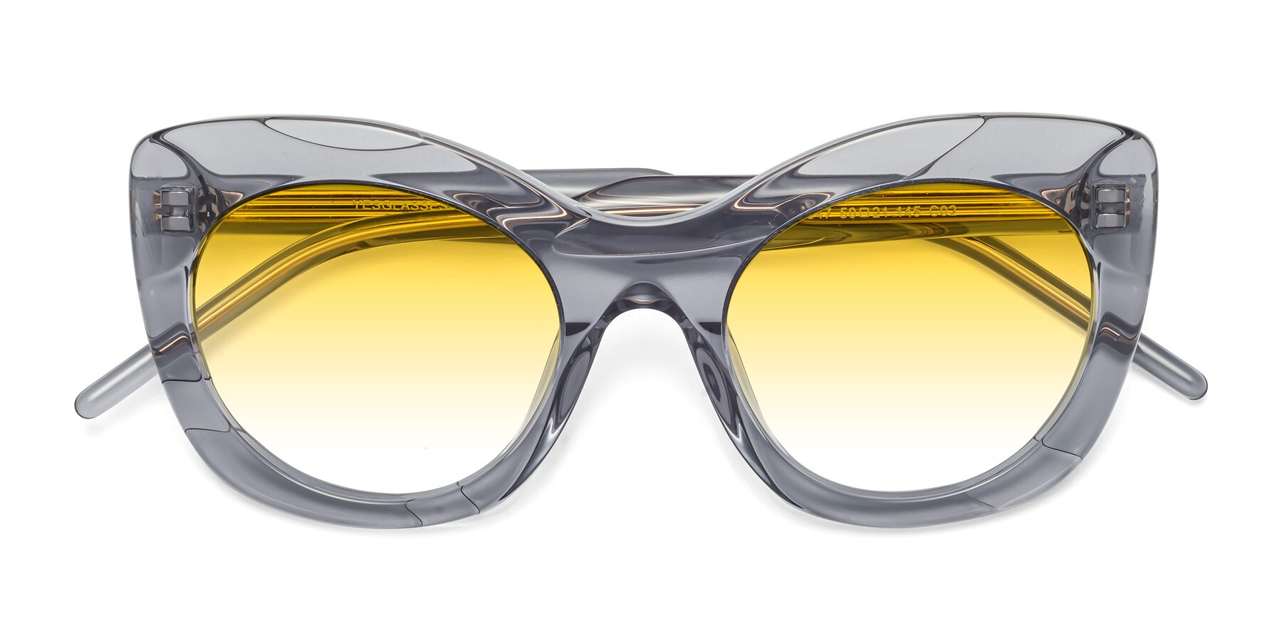 Folded Front of 1547 in Gray with Yellow Gradient Lenses