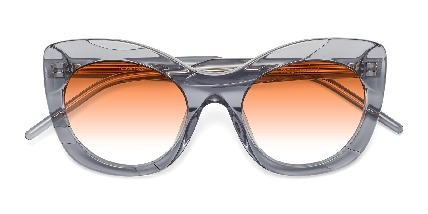 Folded Front of 1547 in Gray with Orange Gradient Lenses