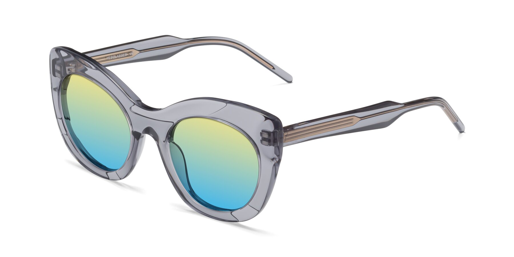 Angle of 1547 in Gray with Yellow / Blue Gradient Lenses