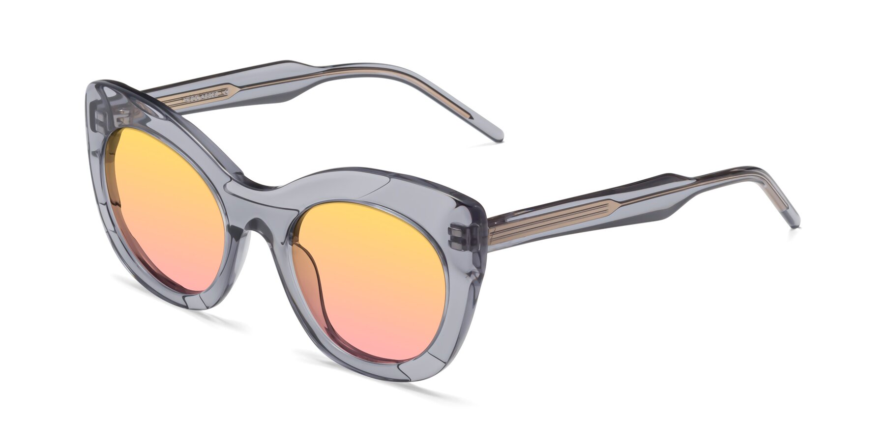 Angle of 1547 in Gray with Yellow / Pink Gradient Lenses