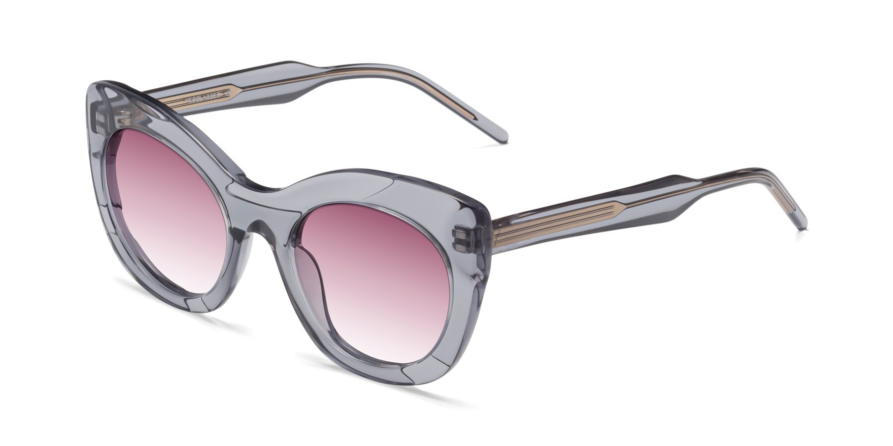 Angle of 1547 in Gray with Wine Gradient Lenses