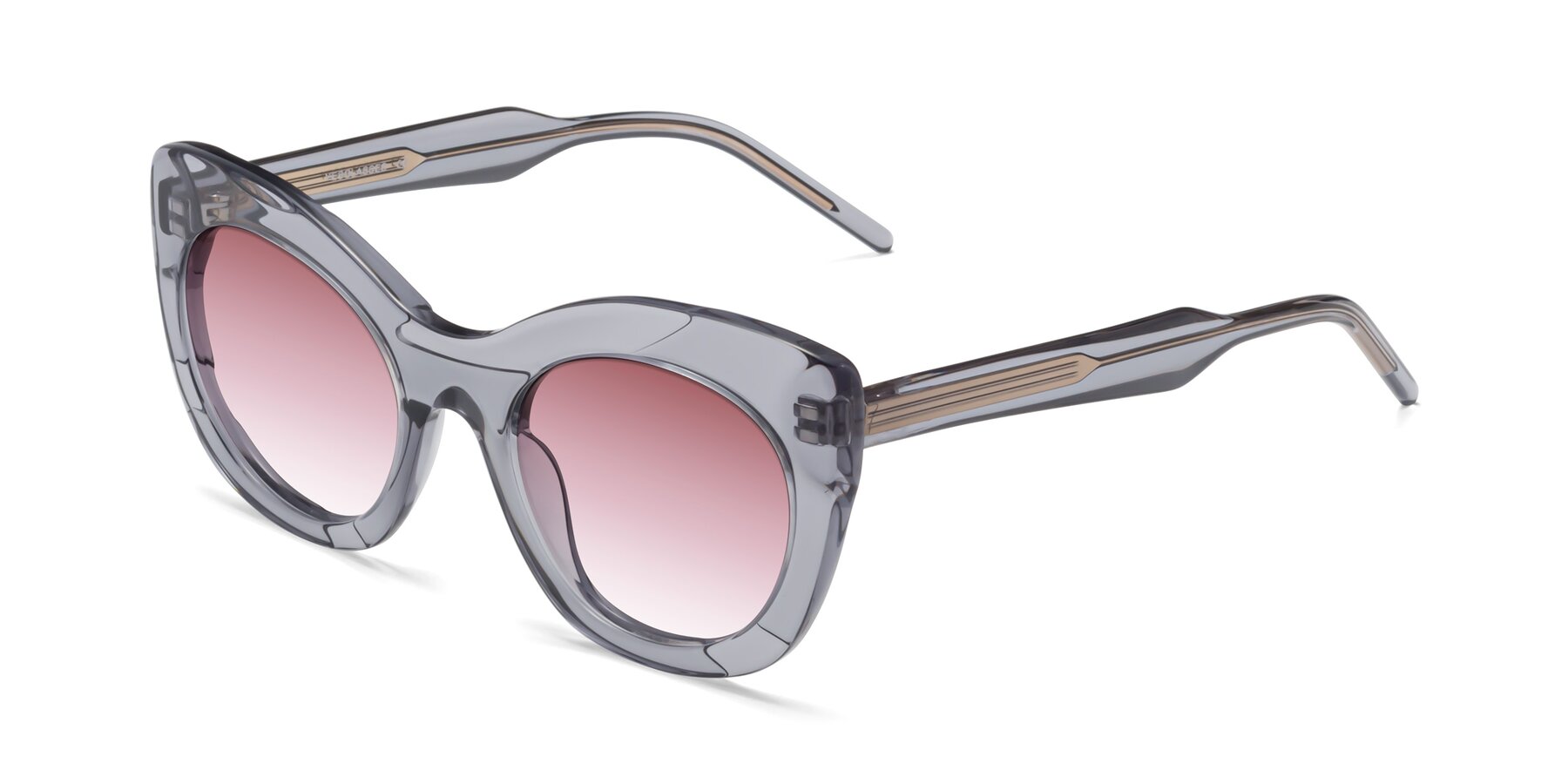 Angle of 1547 in Gray with Garnet Gradient Lenses