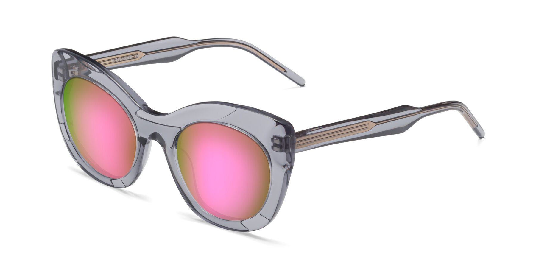 Angle of 1547 in Gray with Pink Mirrored Lenses