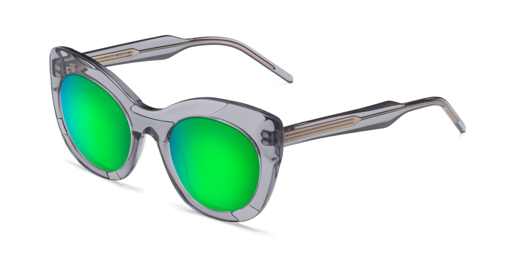 Angle of 1547 in Gray with Green Mirrored Lenses