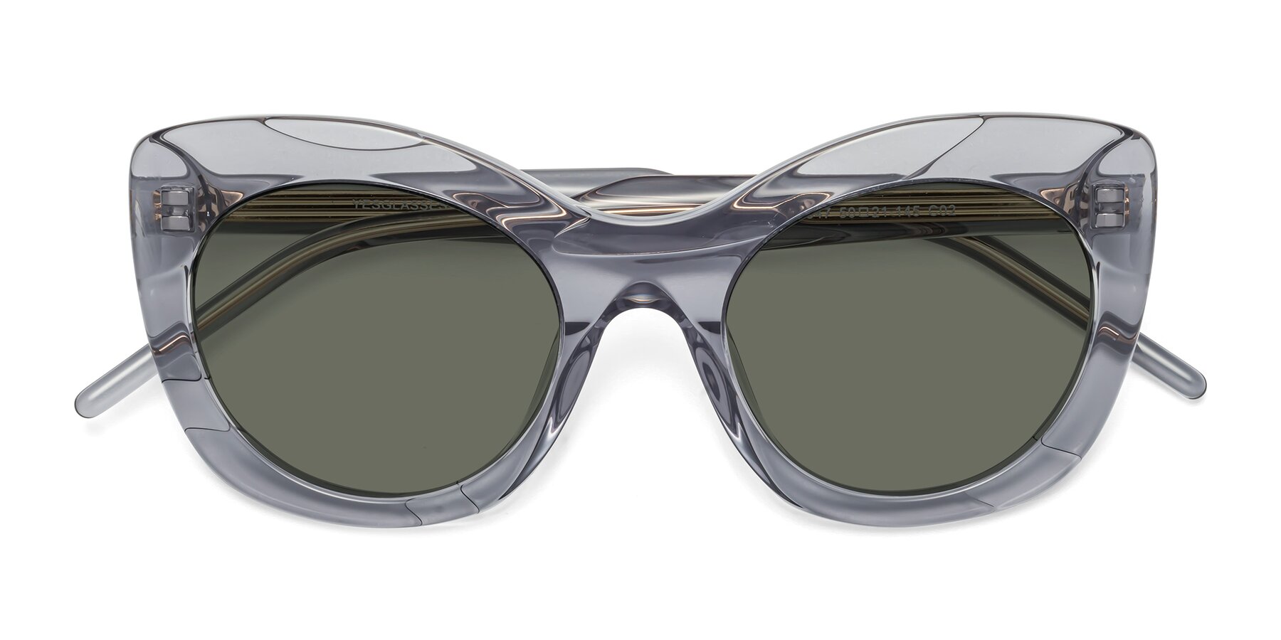 Folded Front of 1547 in Gray with Gray Polarized Lenses