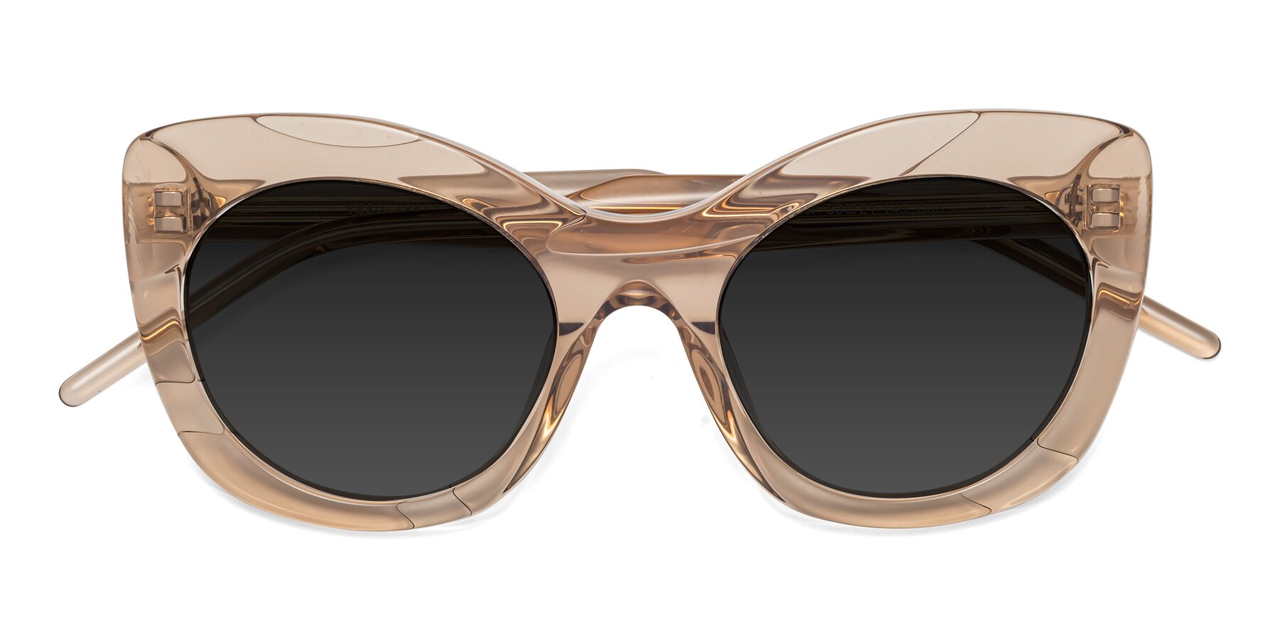 Folded Front of 1547 in Caramel with Gray Polarized TAC Lenses