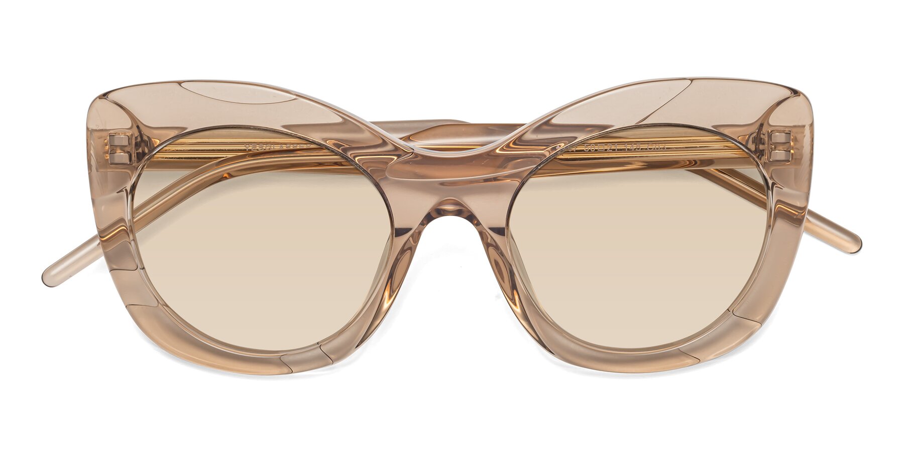 Folded Front of 1547 in Caramel with Light Brown Tinted Lenses