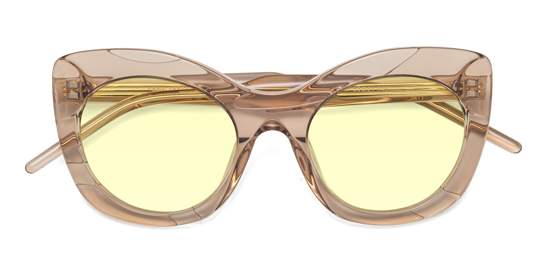 Folded Front of 1547 in Caramel with Light Yellow Tinted Lenses
