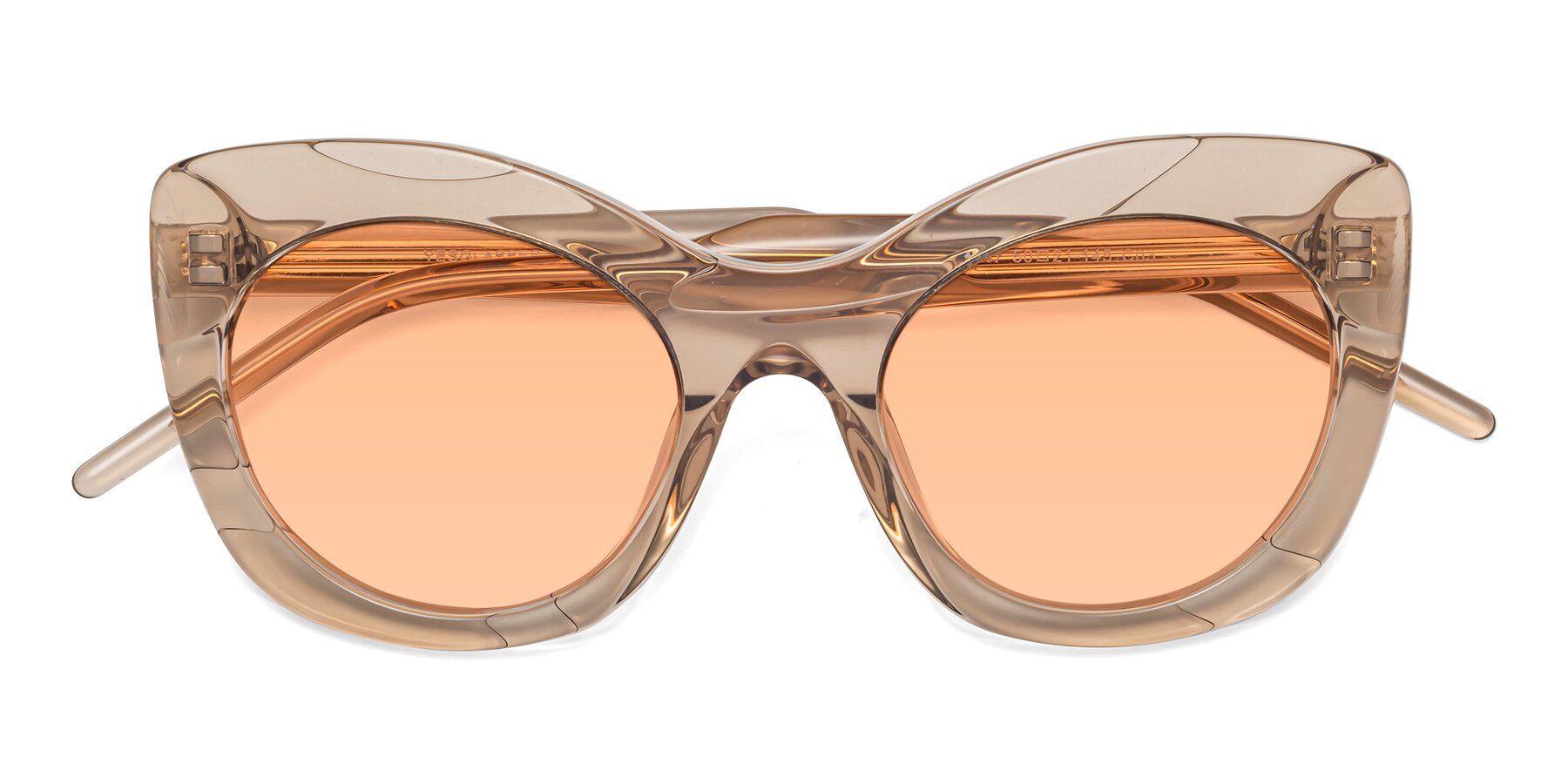 Folded Front of 1547 in Caramel with Light Orange Tinted Lenses