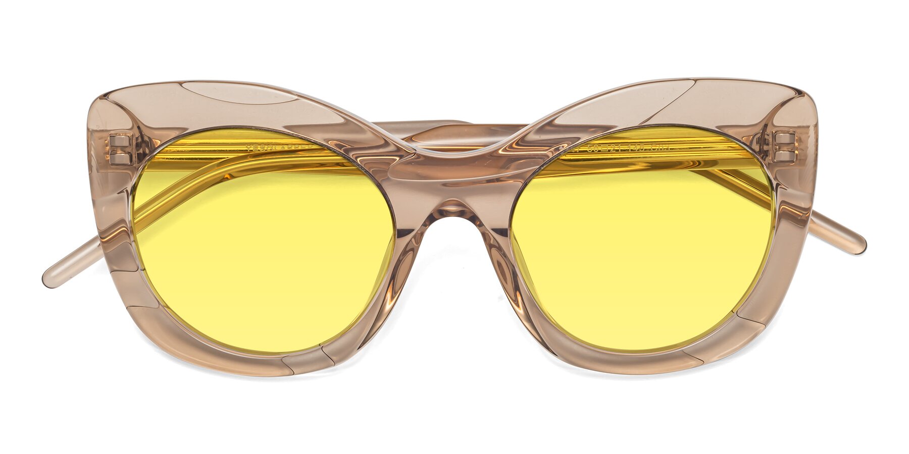 Folded Front of 1547 in Caramel with Medium Yellow Tinted Lenses