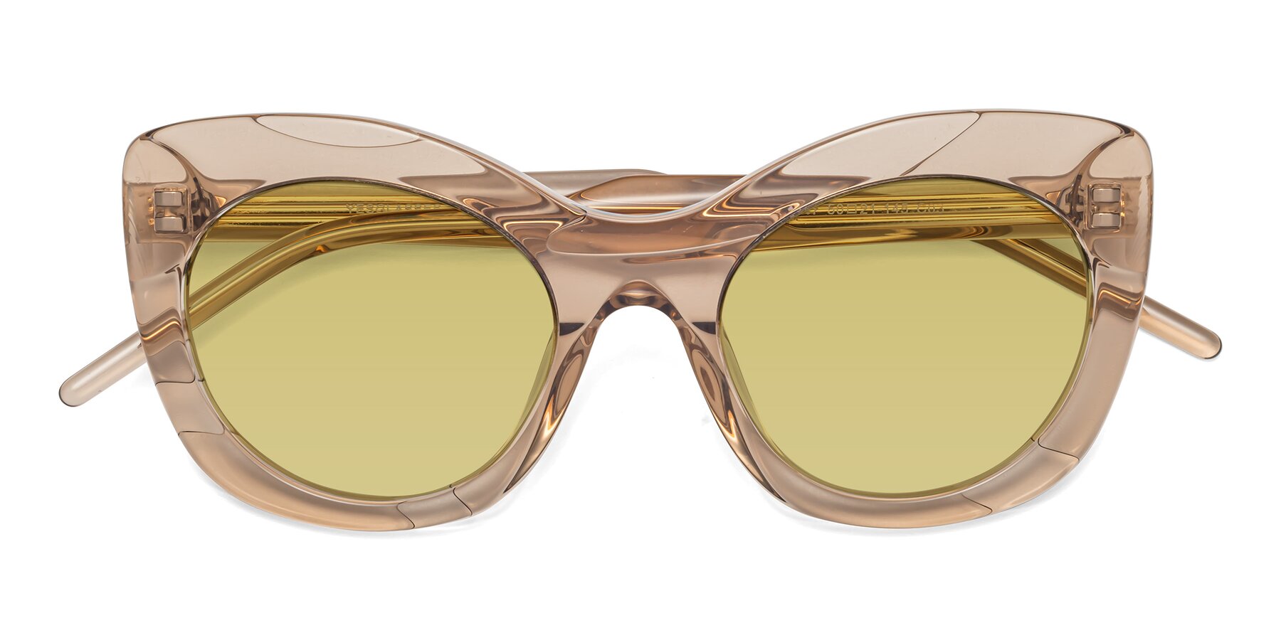 Folded Front of 1547 in Caramel with Medium Champagne Tinted Lenses
