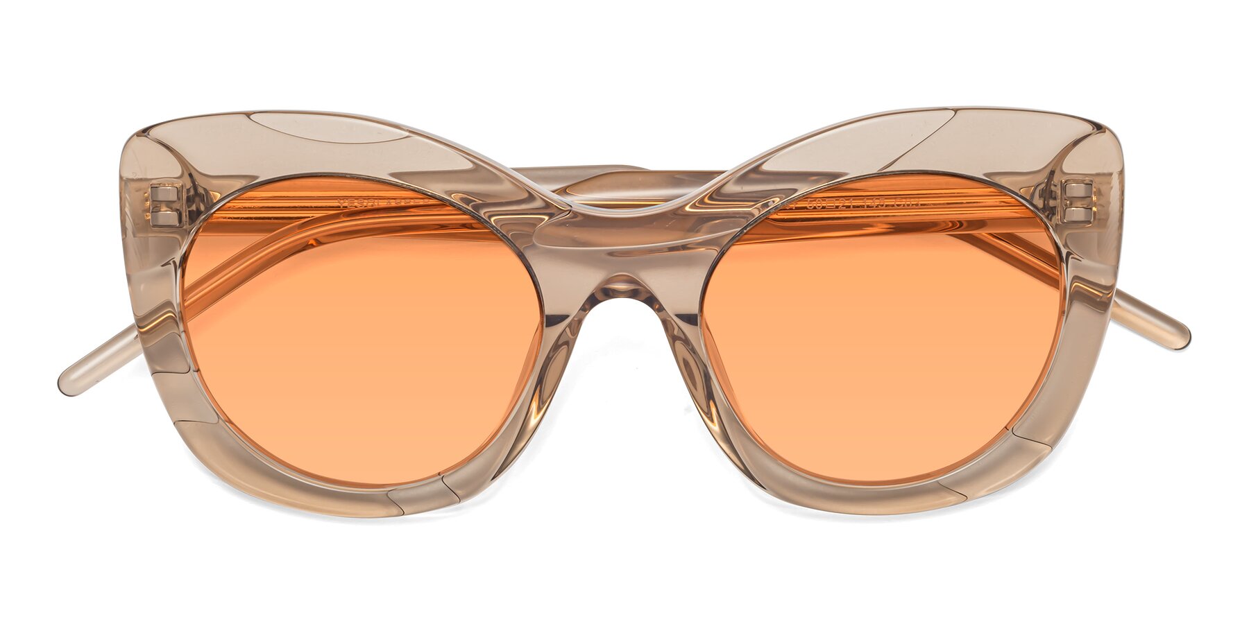 Folded Front of 1547 in Caramel with Medium Orange Tinted Lenses