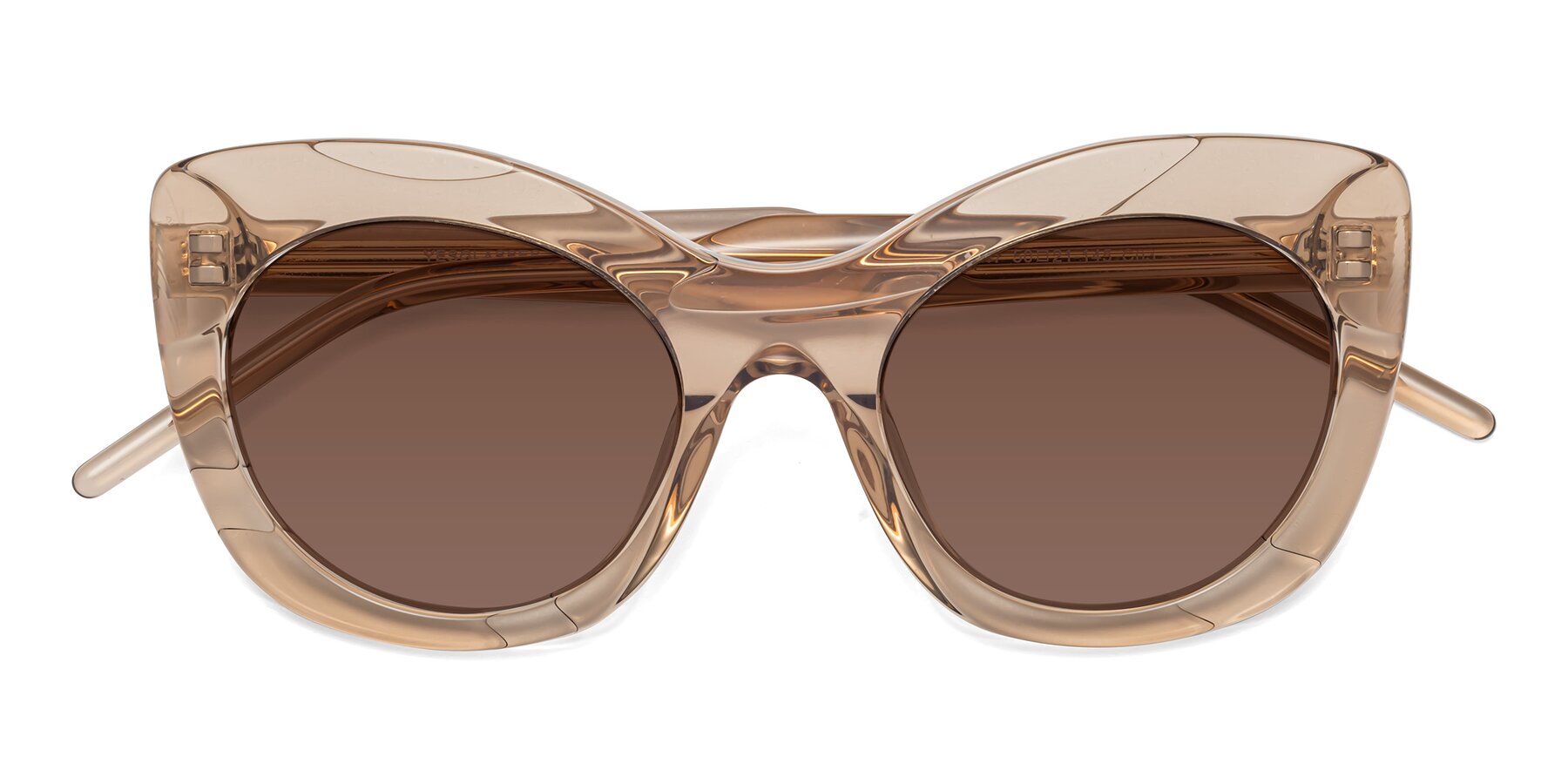 Folded Front of 1547 in Caramel with Brown Tinted Lenses