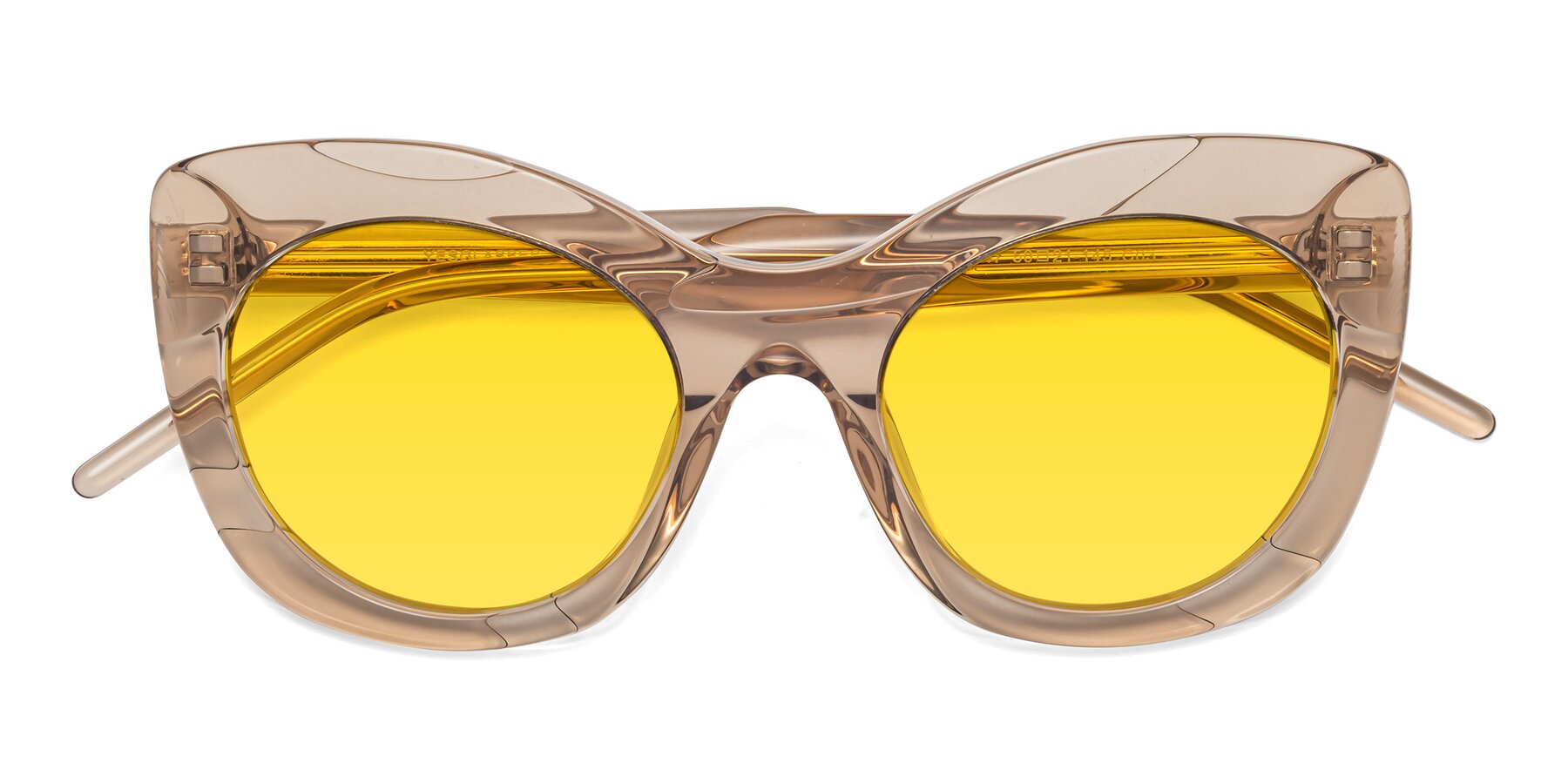 Folded Front of 1547 in Caramel with Yellow Tinted Lenses