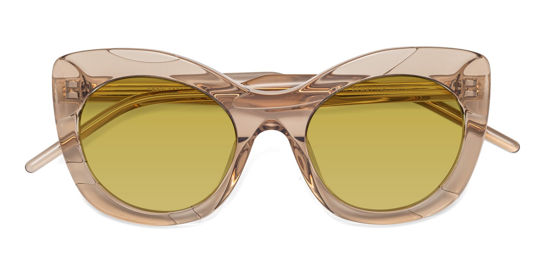 Folded Front of 1547 in Caramel with Champagne Tinted Lenses