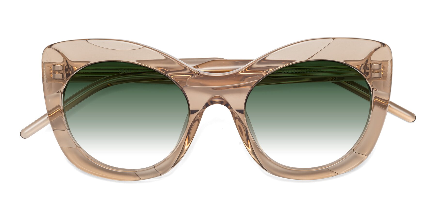 Folded Front of 1547 in Caramel with Green Gradient Lenses