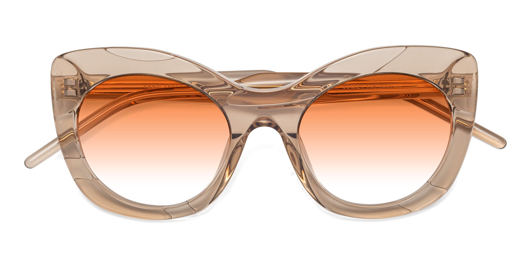 Folded Front of 1547 in Caramel with Orange Gradient Lenses
