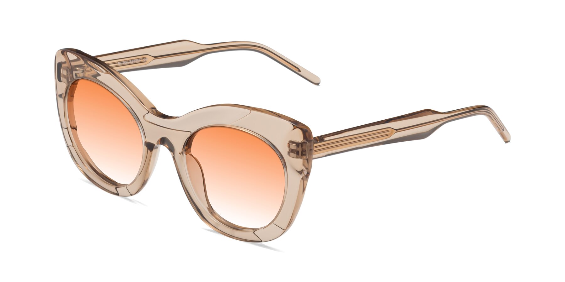 Angle of 1547 in Caramel with Orange Gradient Lenses