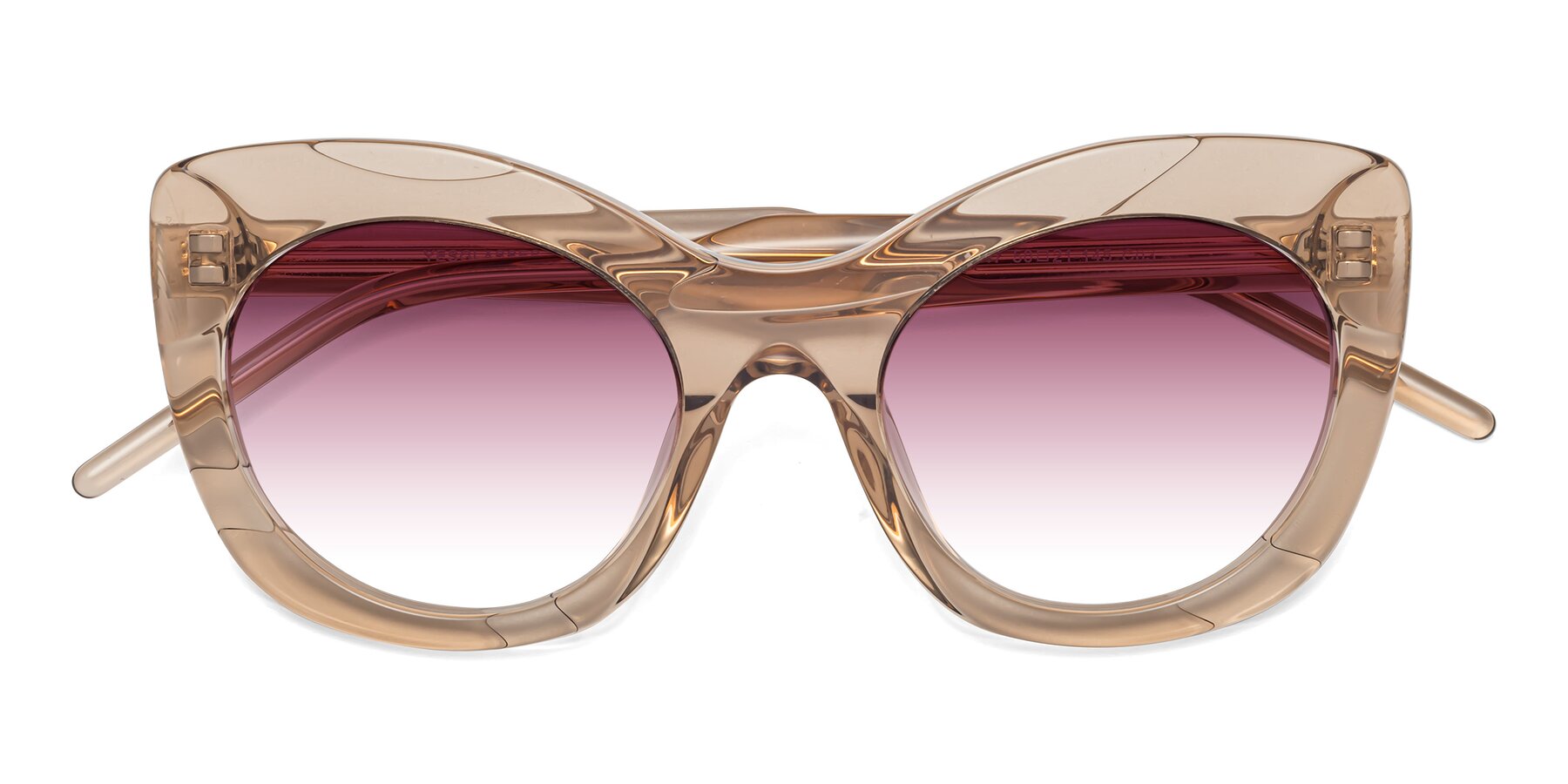 Folded Front of 1547 in Caramel with Wine Gradient Lenses