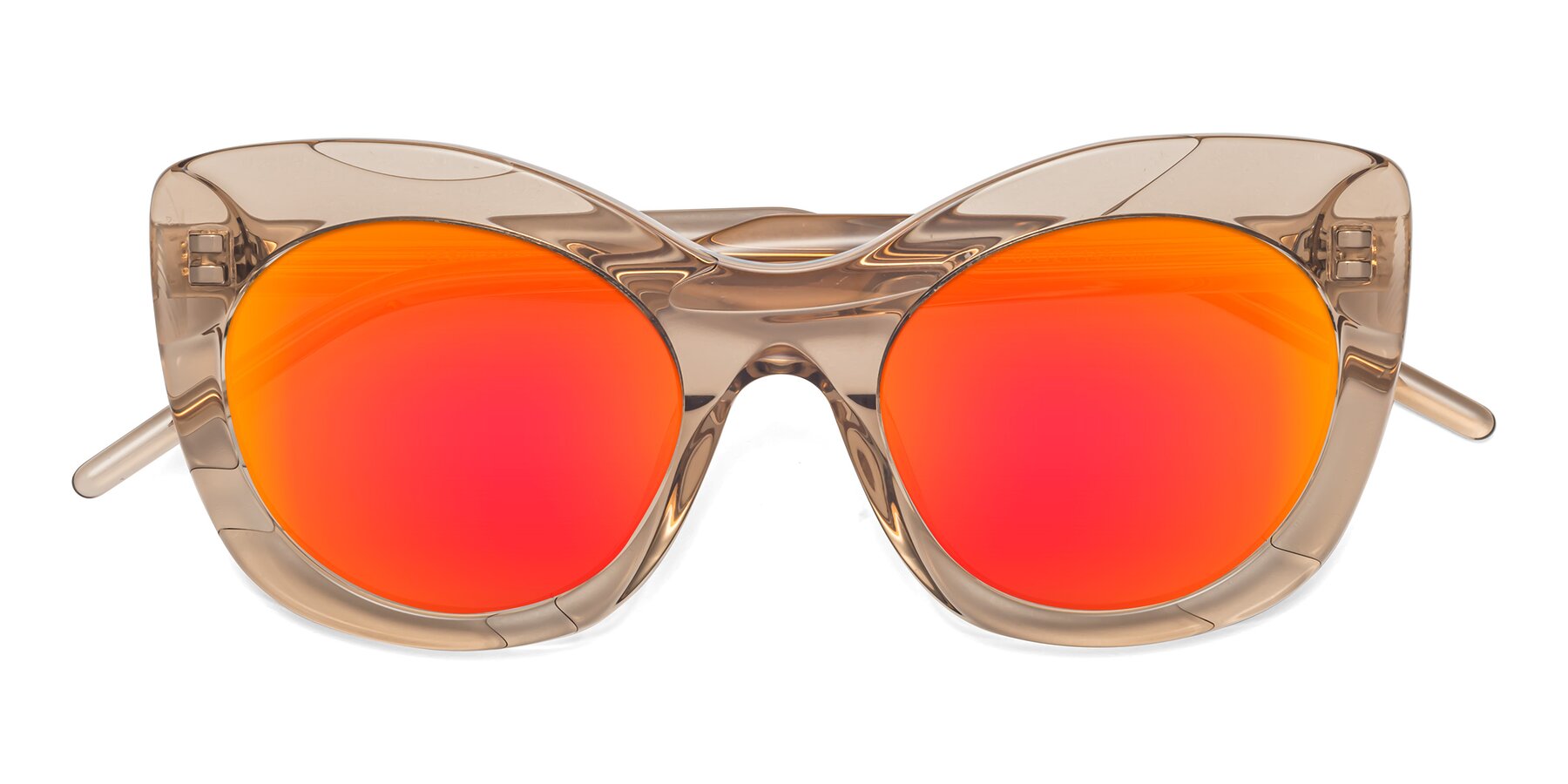 Folded Front of 1547 in Caramel with Red Gold Mirrored Lenses