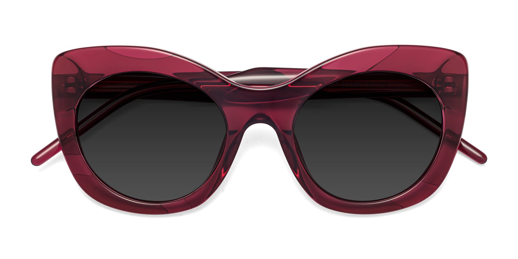 Folded Front of 1547 in Wine with Gray Polarized TAC Lenses
