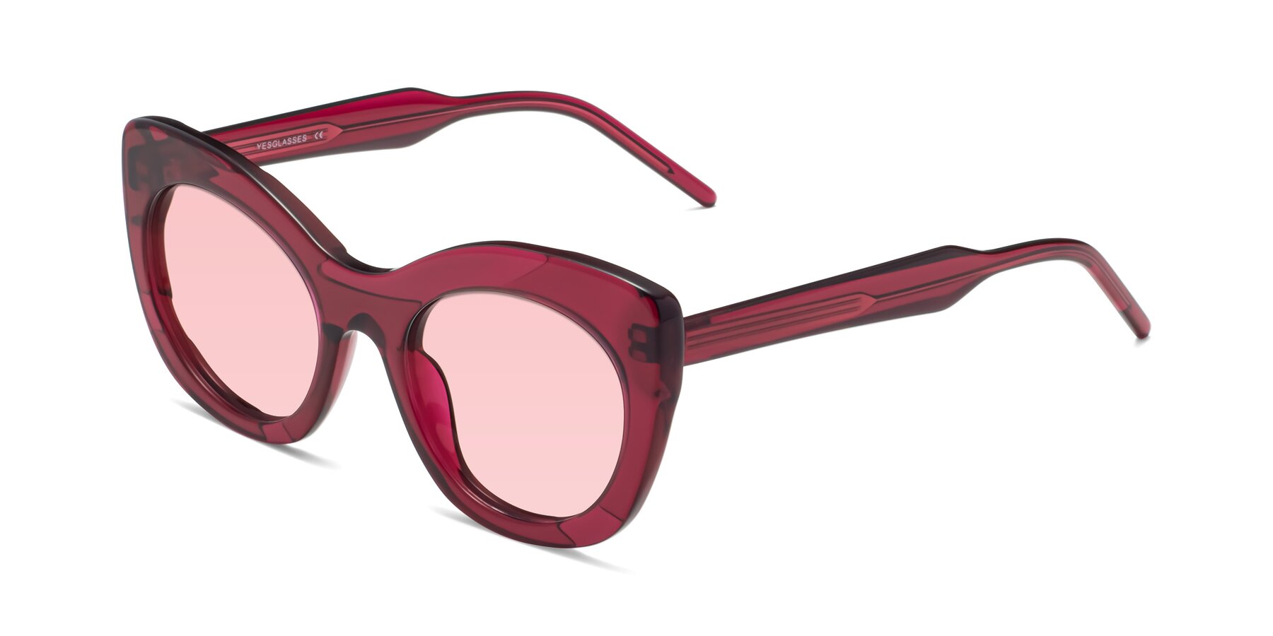 Angle of 1547 in Wine with Light Garnet Tinted Lenses