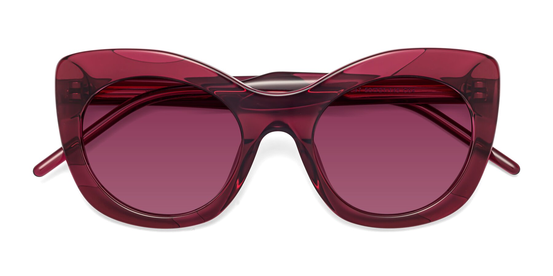 Folded Front of 1547 in Wine with Wine Tinted Lenses