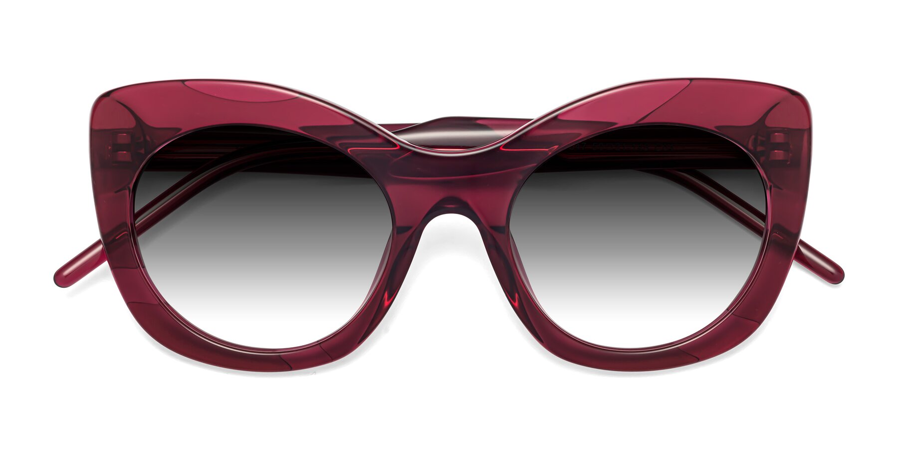 Folded Front of 1547 in Wine with Gray Gradient Lenses