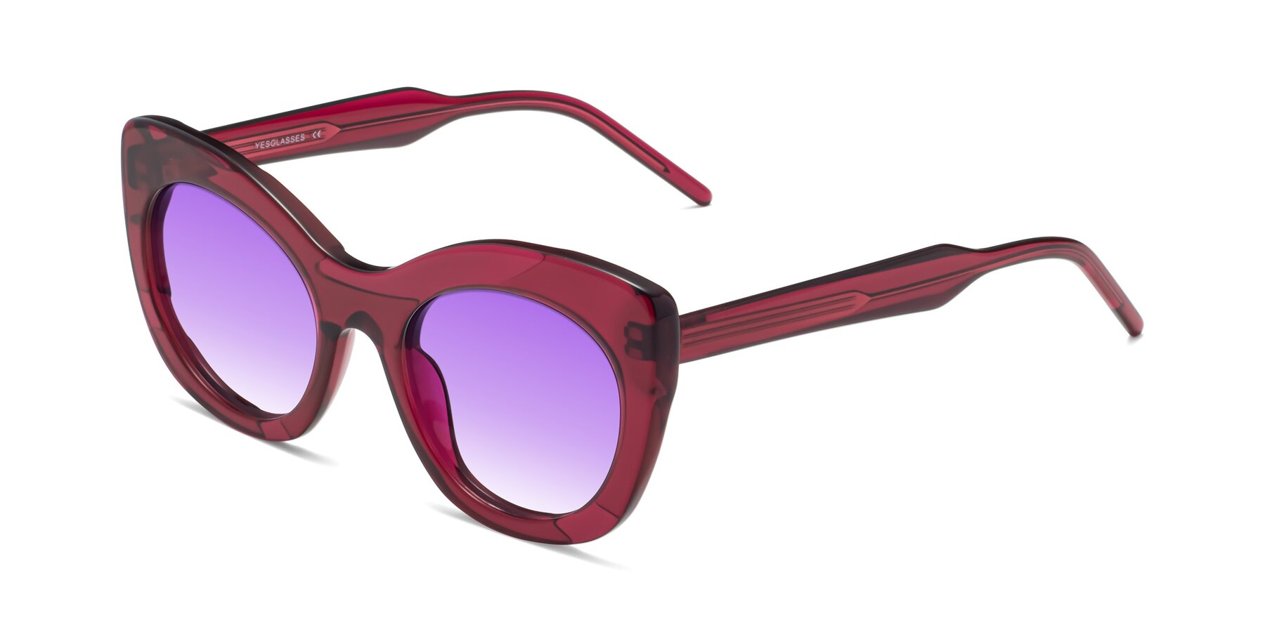 Angle of 1547 in Wine with Purple Gradient Lenses