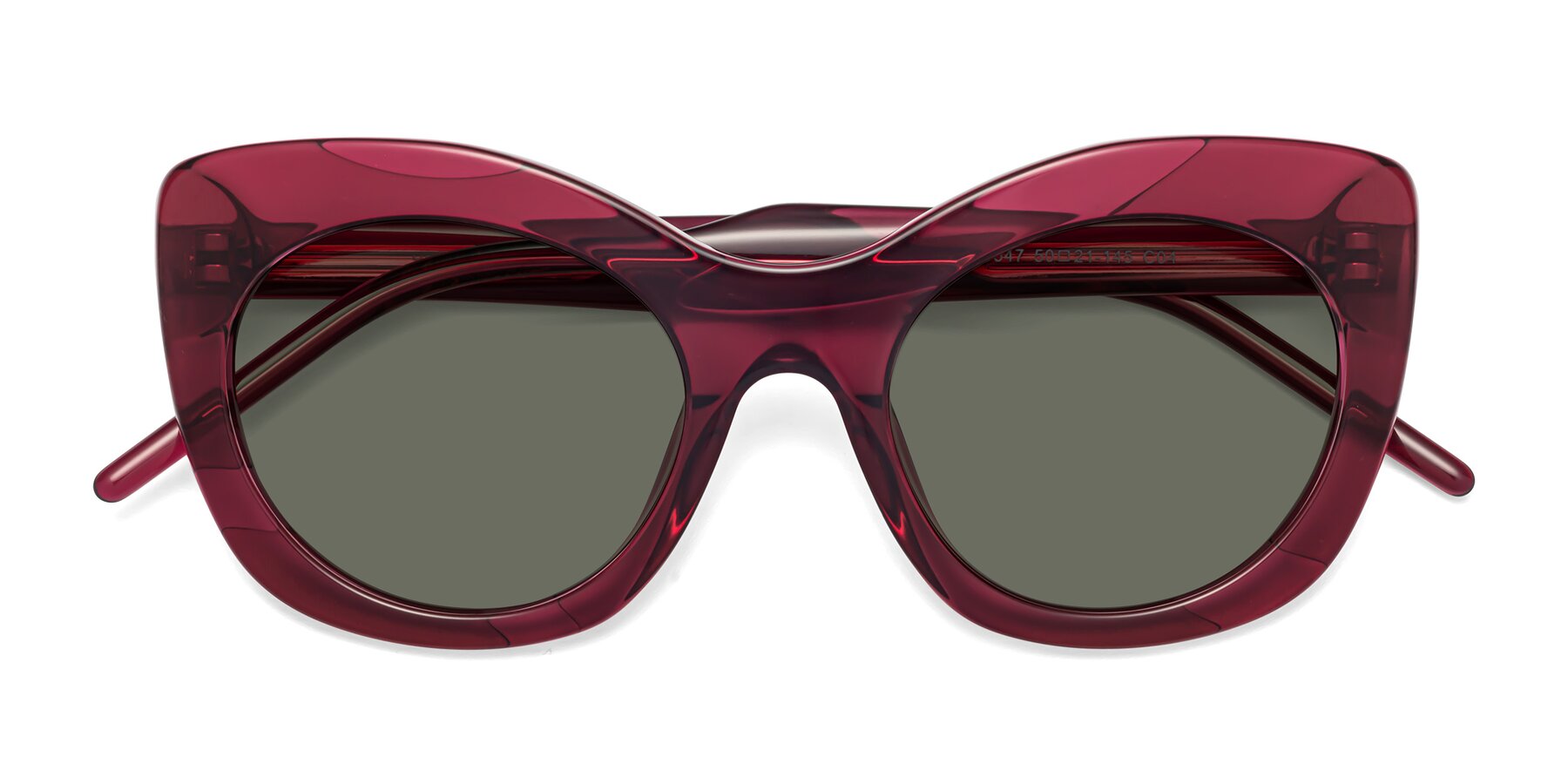 Folded Front of 1547 in Wine with Gray Polarized Lenses