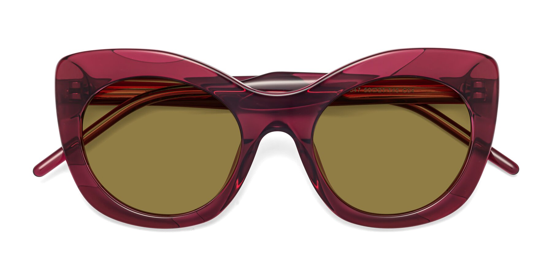 Folded Front of 1547 in Wine with Brown Polarized Lenses