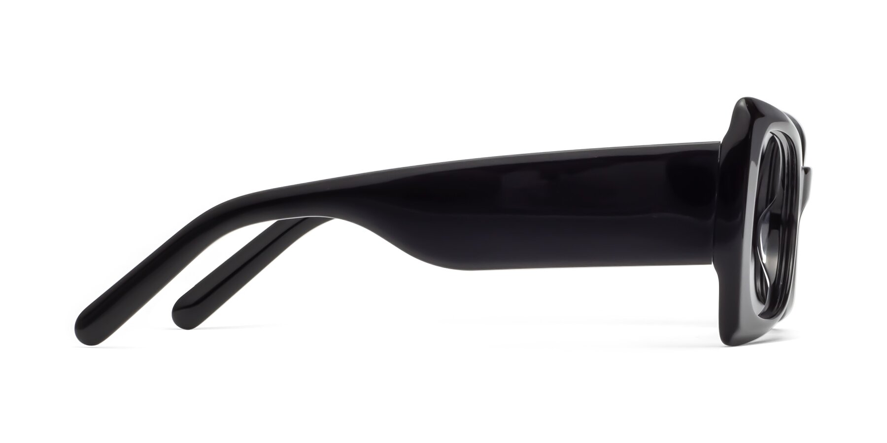 Side of 1564 in Black with Clear Reading Eyeglass Lenses