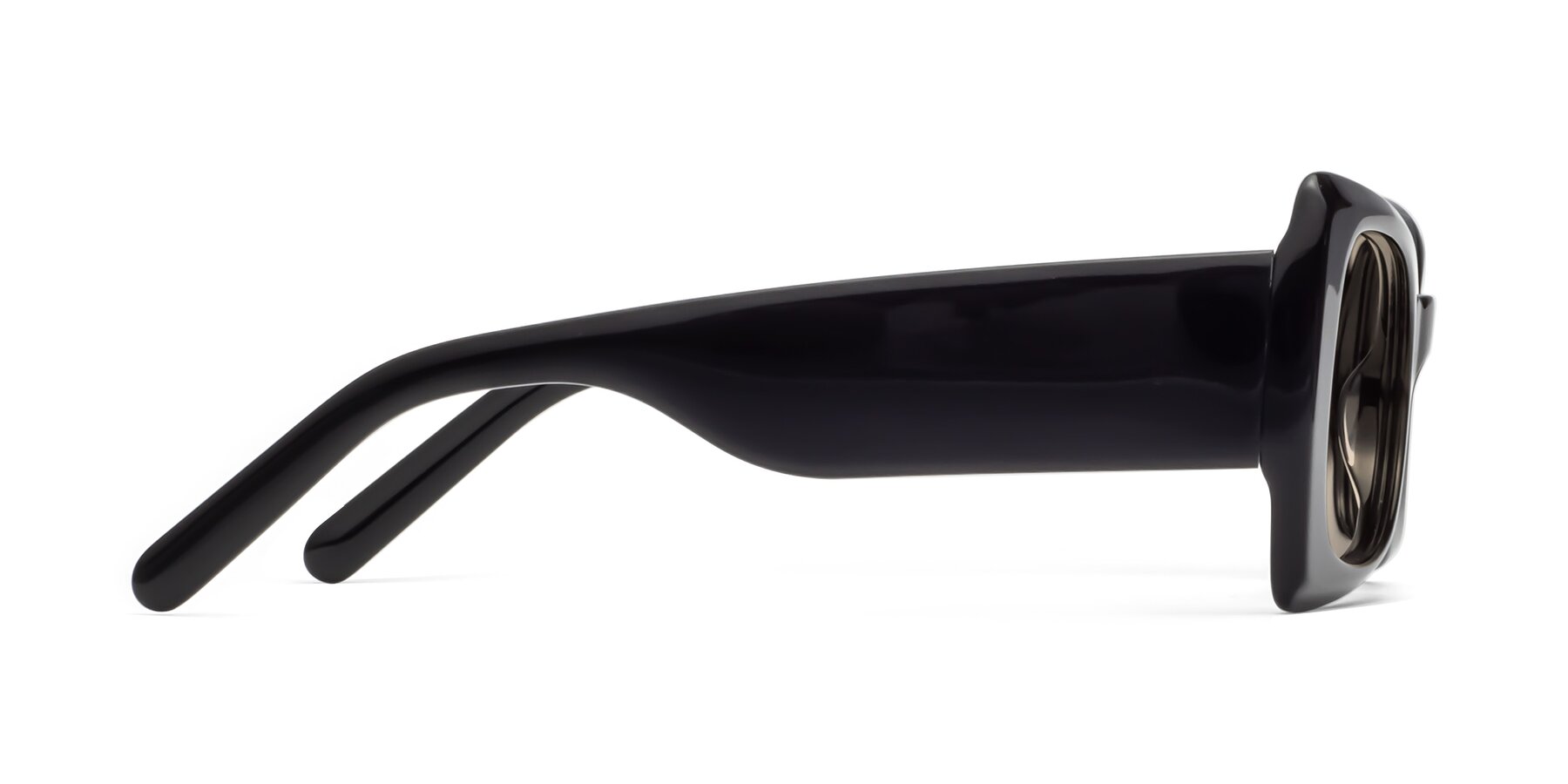 Side of 1564 in Black with Light Brown Tinted Lenses
