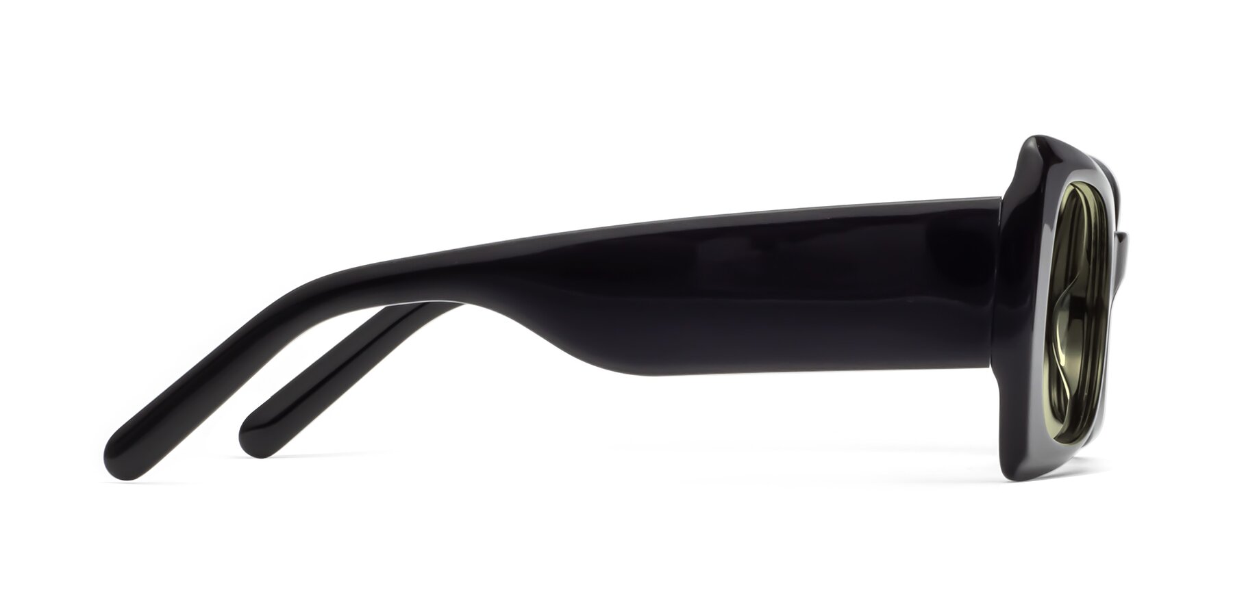 Side of 1564 in Black with Light Yellow Tinted Lenses