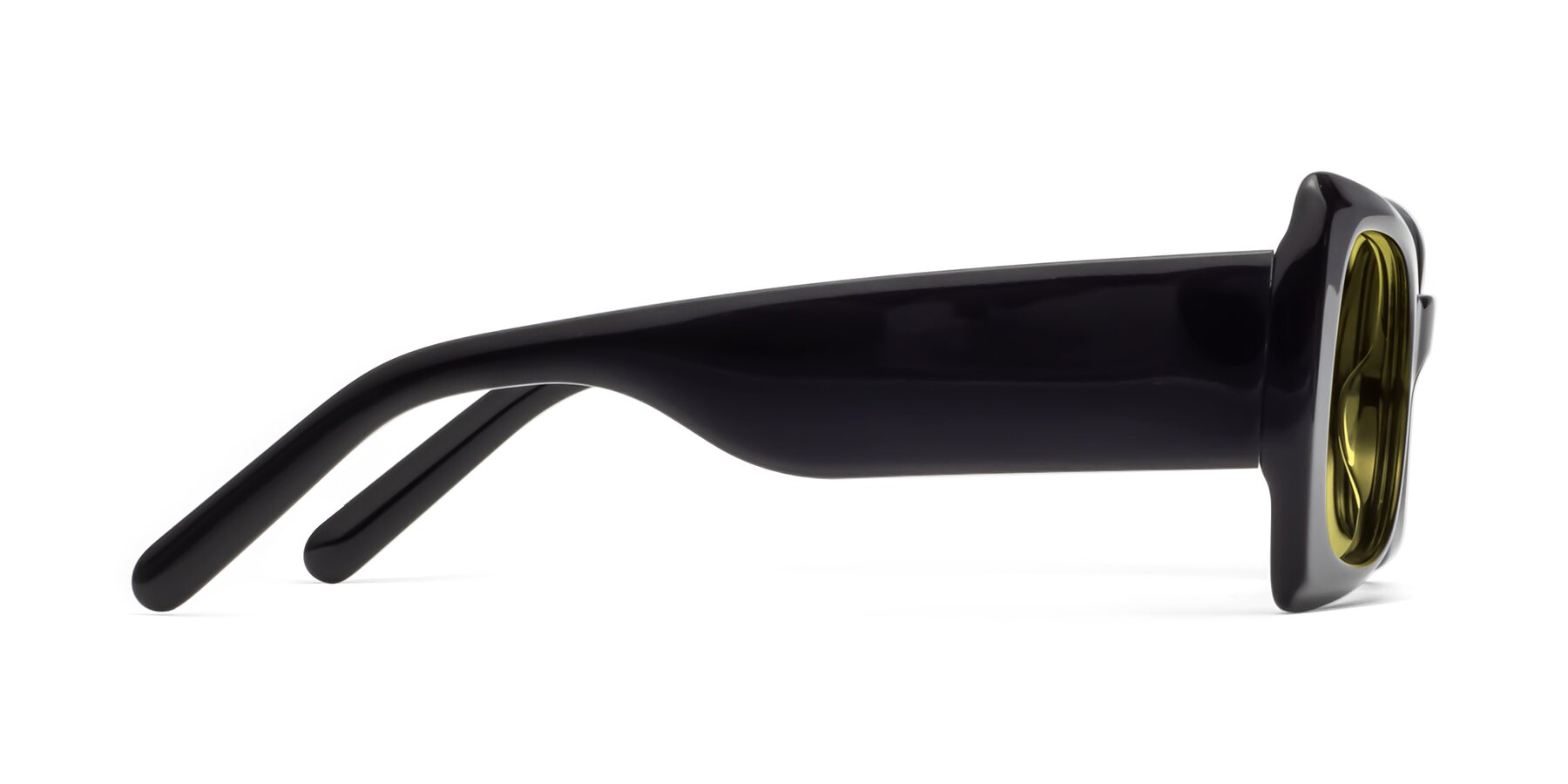 Side of 1564 in Black with Medium Yellow Tinted Lenses