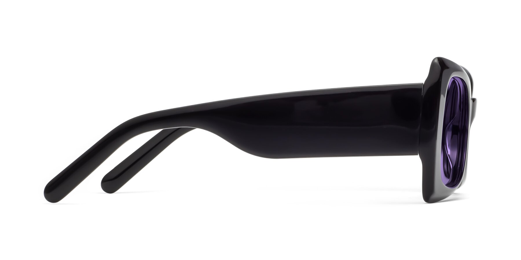 Side of 1564 in Black with Medium Purple Tinted Lenses