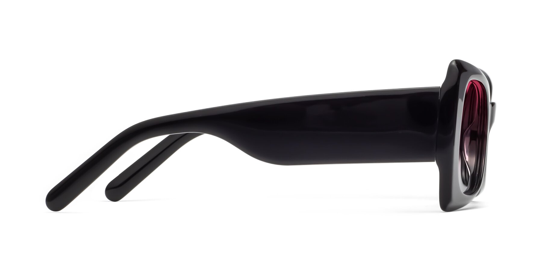 Side of 1564 in Black with Pink Gradient Lenses