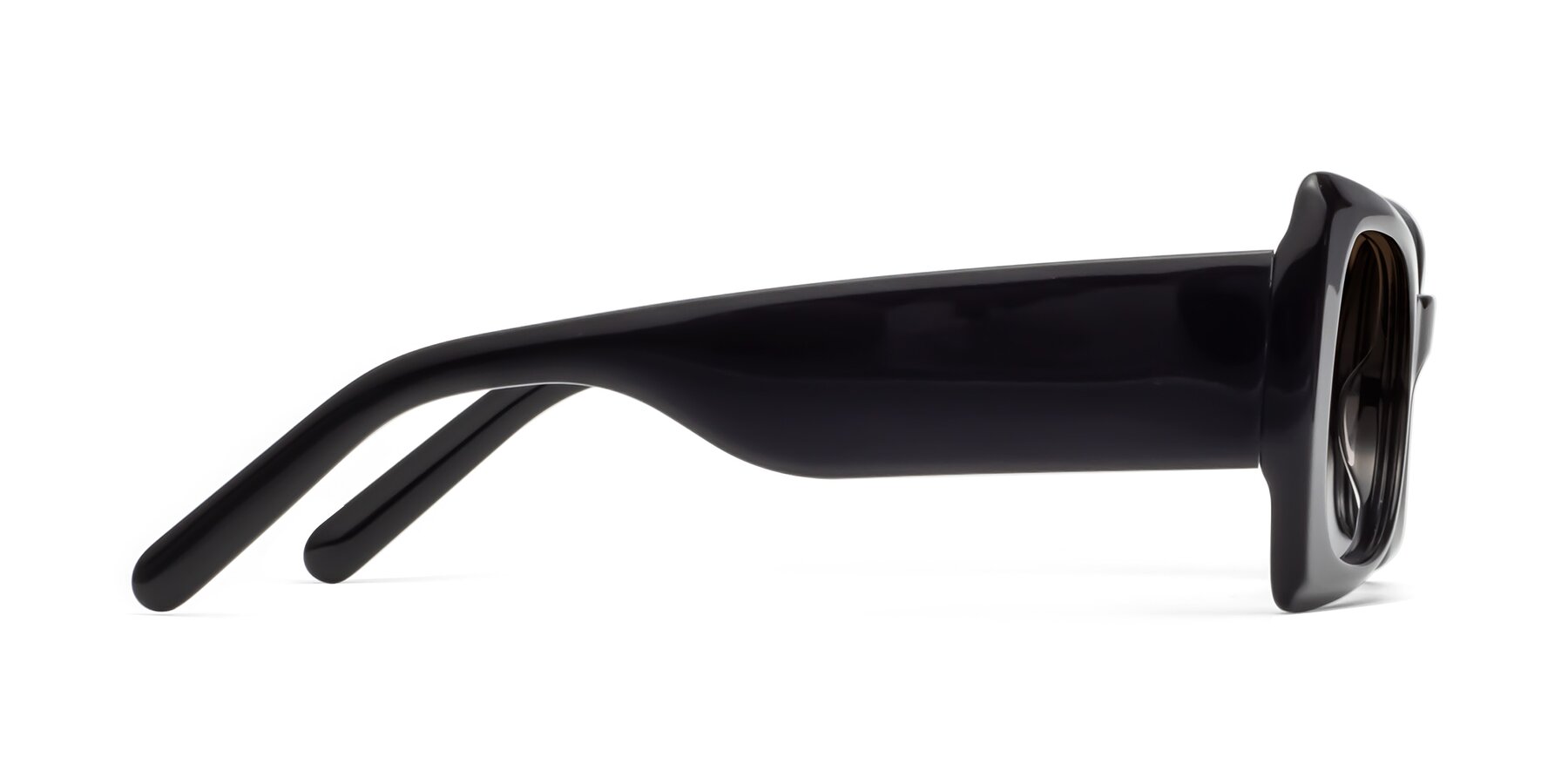 Side of 1564 in Black with Brown Gradient Lenses