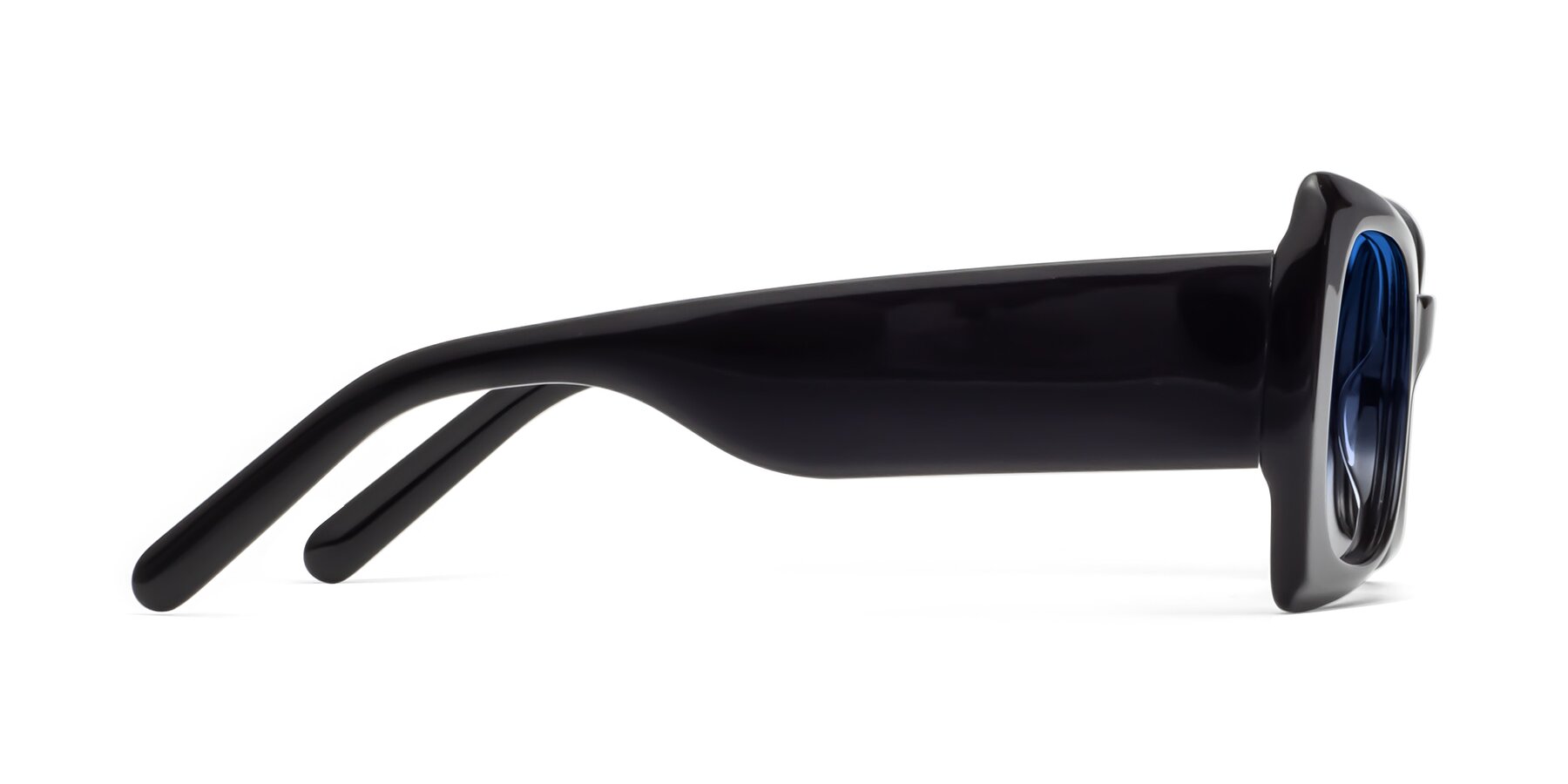 Side of 1564 in Black with Blue Gradient Lenses