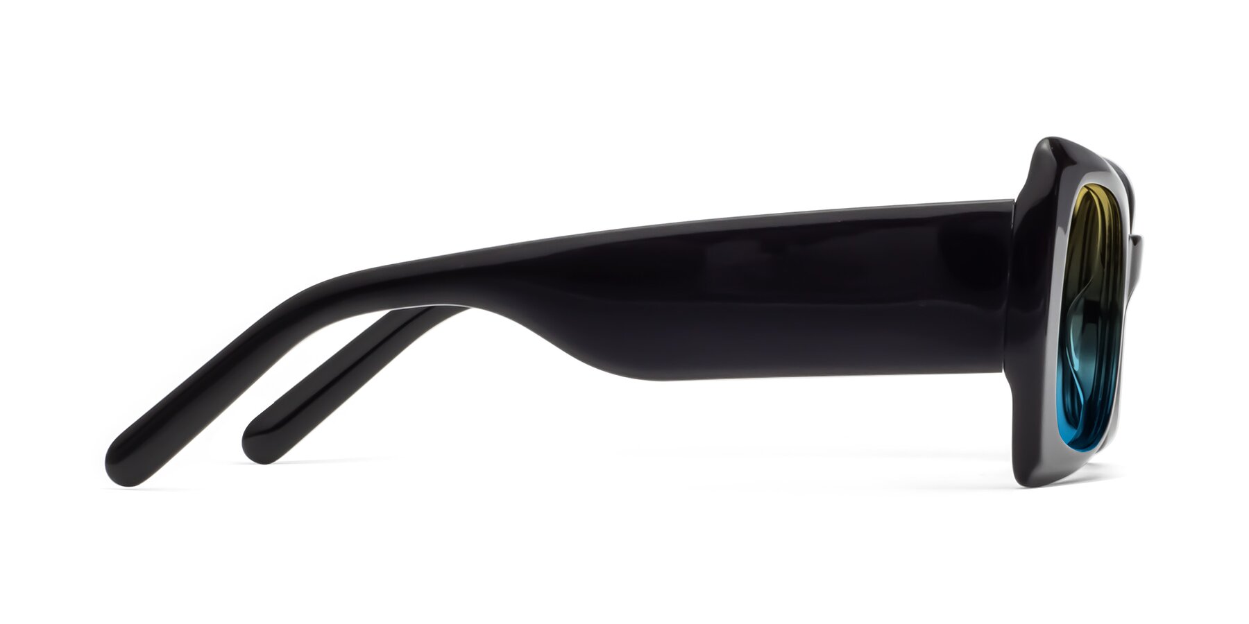 Side of 1564 in Black with Yellow / Blue Gradient Lenses