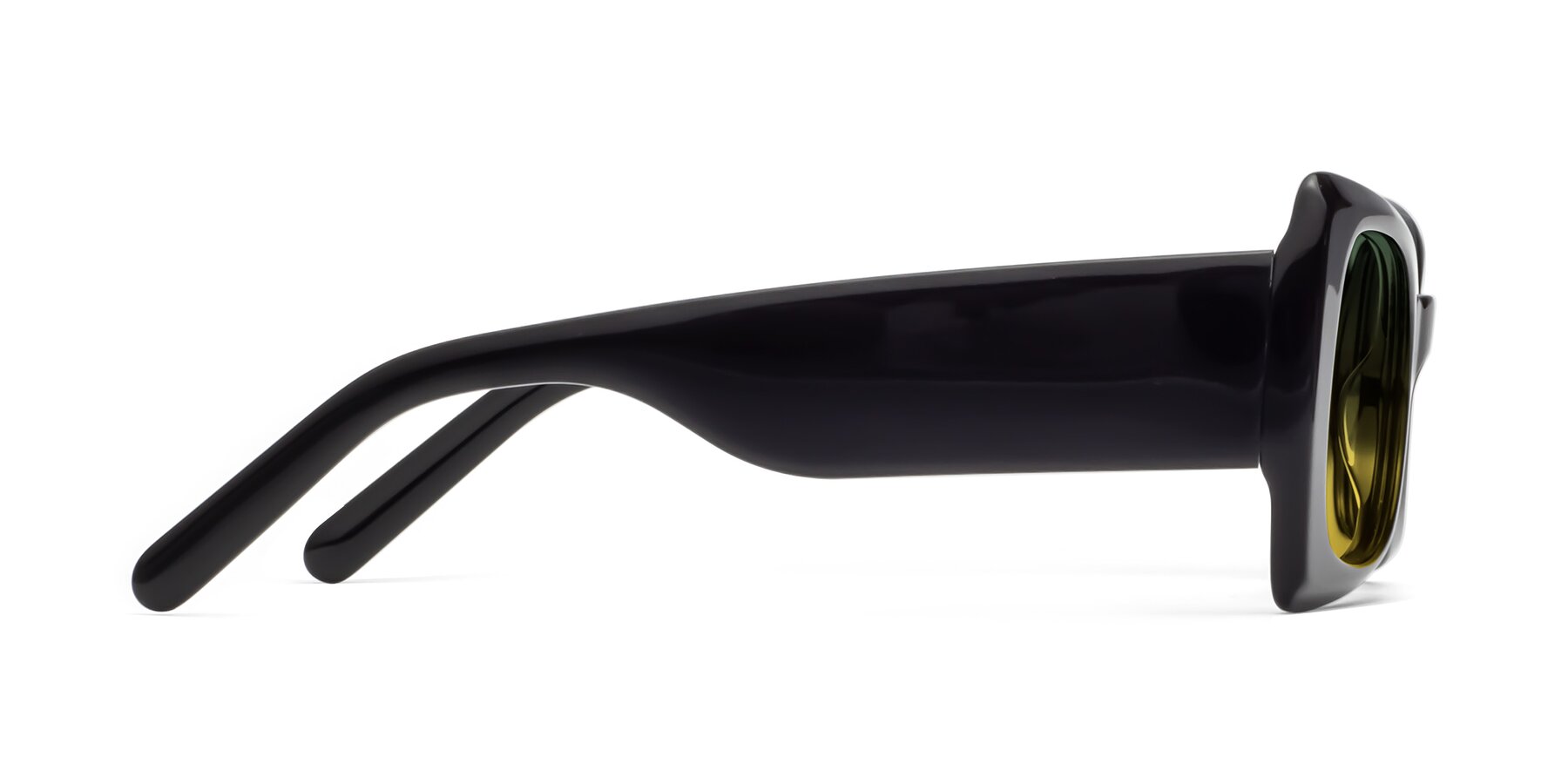 Side of 1564 in Black with Green / Yellow Gradient Lenses
