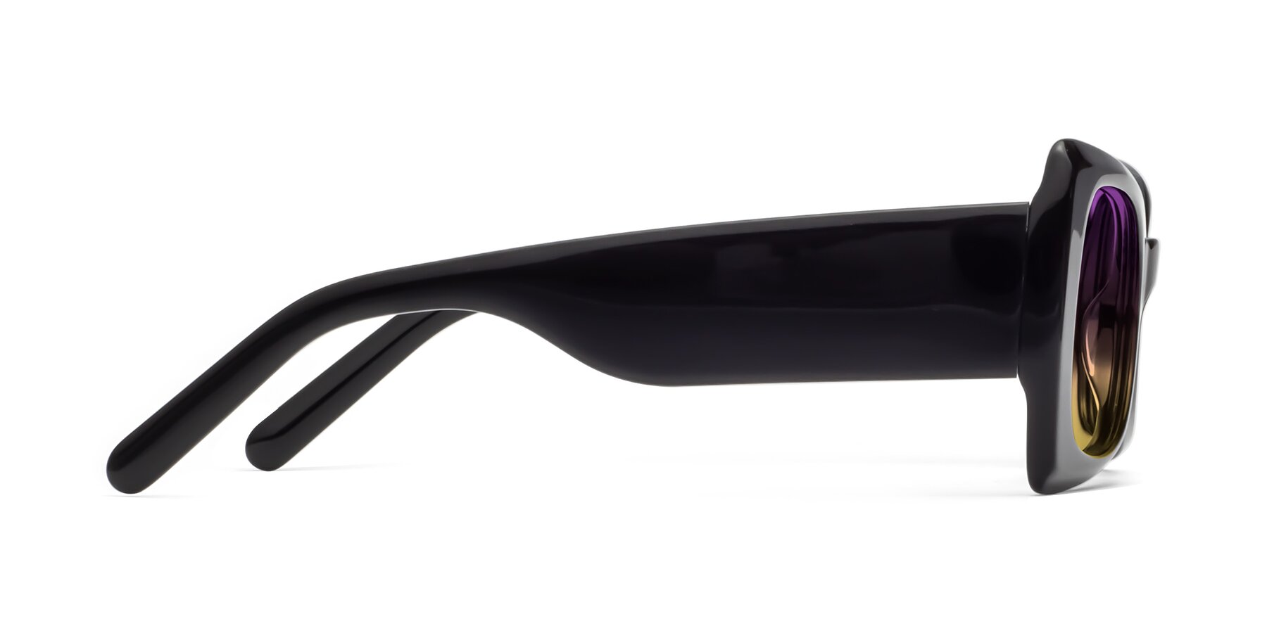 Side of 1564 in Black with Purple / Yellow Gradient Lenses