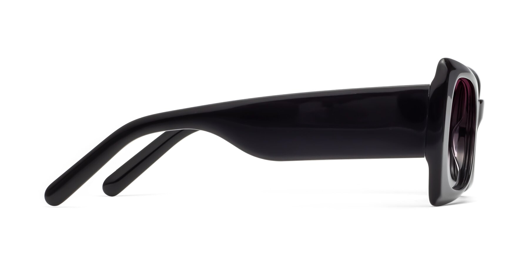 Side of 1564 in Black with Wine Gradient Lenses