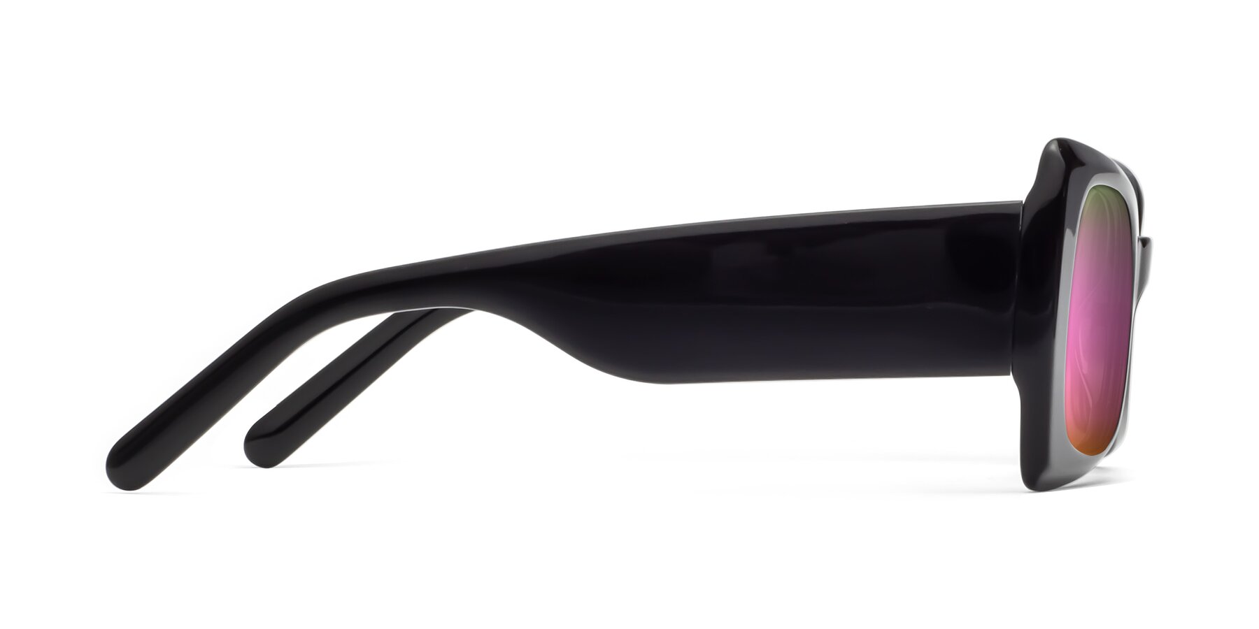 Side of 1564 in Black with Pink Mirrored Lenses