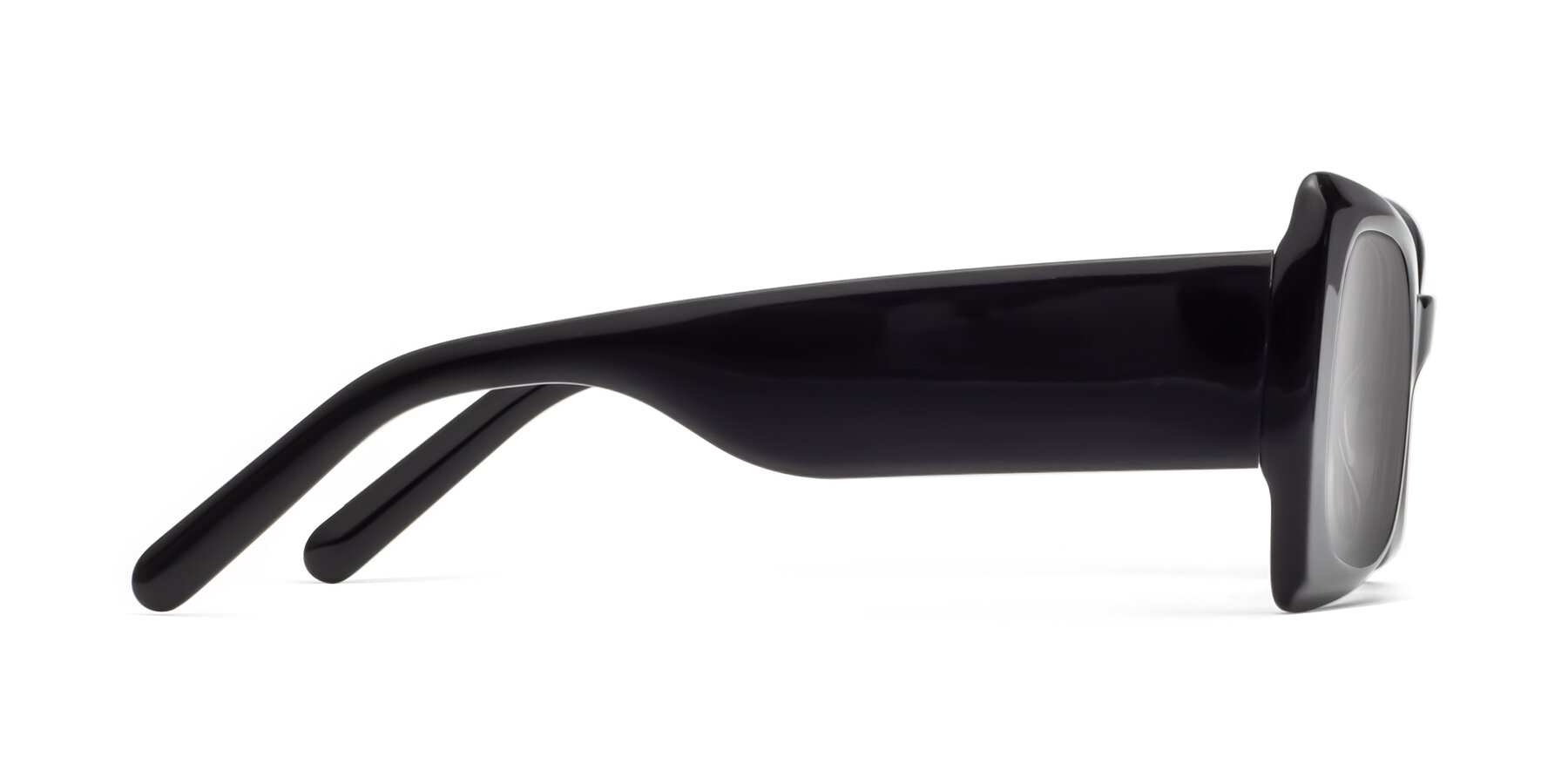 Side of 1564 in Black with Silver Mirrored Lenses
